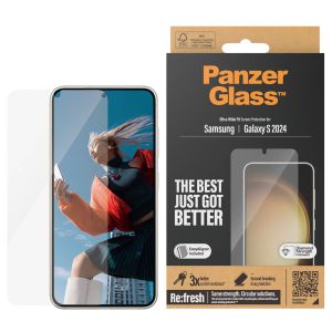 PanzerGlass Refresh Ultra-Wide Fit Anti-Bacterial Screenprotector inkl. Applikator für das Samsung Galaxy S24