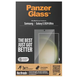 PanzerGlass Refresh Ultra-Wide Fit Anti-Bacterial Screenprotector inkl. Applikator für das Samsung Galaxy S24 Ultra