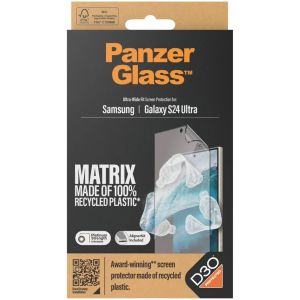PanzerGlass ﻿Ultra Wide Fit Recycelter Antibakterieller Screen Protector Matrix inkl. Applikator für das Samsung Galaxy S24 Ultra
