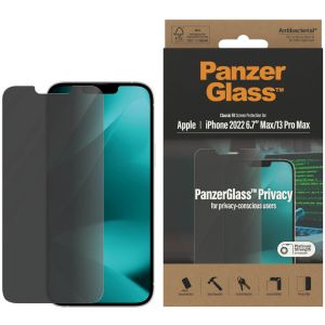 PanzerGlass Privacy Case Friendly Anti-Bacterial Displayschutzfolie für das iPhone 14 Plus / 13 Pro Max