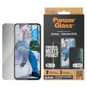 PanzerGlass Ultra Wide Fit Antibakterieller Screen Protector mit Sichtschutz inkl. Applikator für das Samsung Galaxy A55