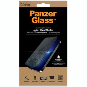 PanzerGlass Privacy Case Friendly Anti-Bacterial Displayschutzfolie für das iPhone 13 Pro Max - Schwarz