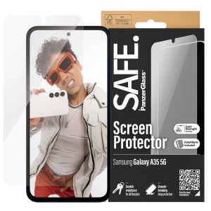 PanzerGlass SAFE Ultra-Wide Fit Screenprotector inkl. Applikator für das Samsung Galaxy A35