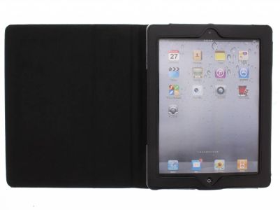 Schwarze unifarbene Tablet Klapphülle iPad 4 (2012) 9.7 inch / 3 (2012) 9.7 inch / 2 (2011) 9.7 inch