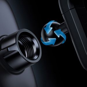 Baseus Metal Age II – Telefonhalter für das Auto – Rundes Lüftungsgitter - Schwarz