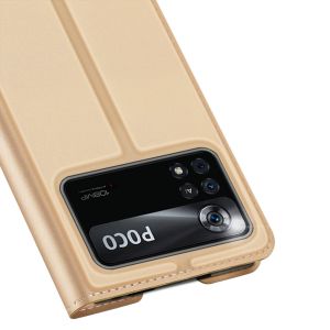 Dux Ducis Slim TPU Klapphülle für das Xiaomi Poco X4 Pro 5G - Gold