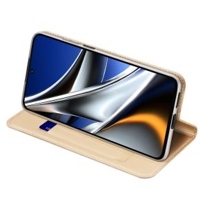 Dux Ducis Slim TPU Klapphülle für das Xiaomi Poco X4 Pro 5G - Gold
