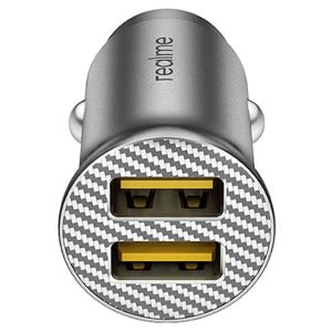 Realme Originaler Auto-Ladegerät - Auto-Ladegerät ohne Kabel - Doppelter USB-A-Anschluss - 33 Watt - Schwarz