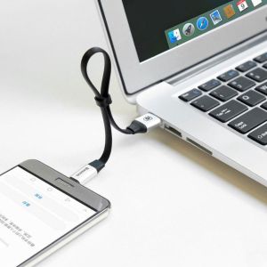 Baseus Nimble Series USB-A-zu-USB-C-Kabel extra kurz – 23 Zentimeter – Schwarz