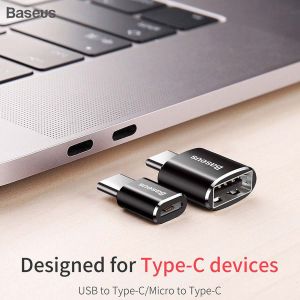 Baseus Micro-USB-zu-USB-C-Adapter – OTG – Schwarz