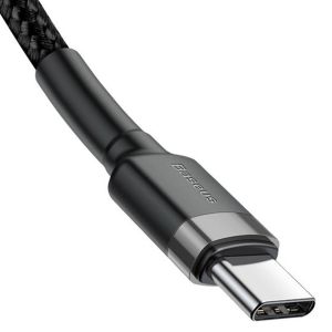 Baseus Cafule Series USB-C-zu-USB-C-Schnellladekabel – 60 Watt – 1 Meter – Schwarz
