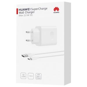 Huawei Originaler Netzadapter - Ladegerät mit USB-C-Kabel - USB-Anschluss - 22,5 W - Weiß