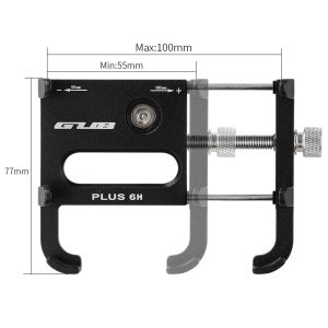 GUB ﻿Plus 6H - Handyhalterung fürs Fahrrad - Verstellbar – Universell - Schwarz