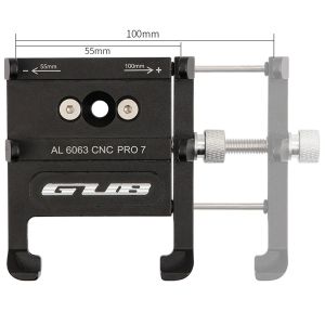 GUB Pro 7 Telefonhalter für das Fahrrad - Verstellbar - Universell - Schwarz
