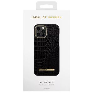 iDeal of Sweden Atelier Backcover für das iPhone 12 (Pro) - Neo Noir Croco