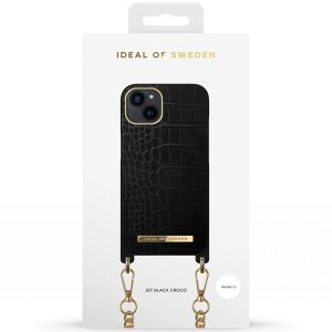 iDeal of Sweden Atelier Necklace Case für das iPhone 13 - Jet Black Croco