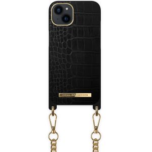 iDeal of Sweden Atelier Necklace Case für das iPhone 13 - Jet Black Croco