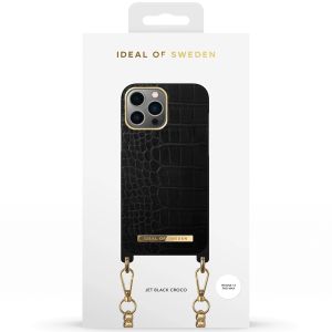 iDeal of Sweden Atelier Necklace Case für das iPhone 13 Pro Max - Jet Black Croco