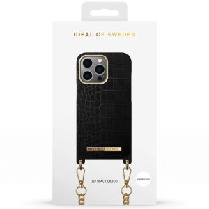 iDeal of Sweden Atelier Necklace Case für das iPhone 13 Pro - Jet Black Croco