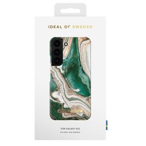 iDeal of Sweden Fashion Back Case für das Samsung Galaxy S22 - Golden Jade Marble