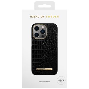 iDeal of Sweden Atelier Backcover für das iPhone 14 Pro - Neo Noir Croco