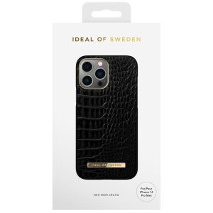 iDeal of Sweden Atelier Backcover für das iPhone 14 Pro Max - Neo Noir Croco