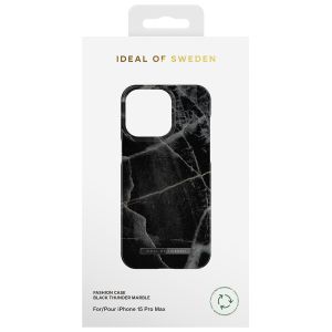 iDeal of Sweden Fashion Back Case für das iPhone 15 Pro Max - Black Thunder Marble