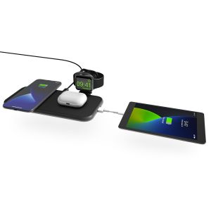 Zens Aluminium 4-in-1 Wireless Charger - Kabelloses Ladegerät für iPhone, AirPods, Apple Watch und iPad - Power Delivery - 45 Watt 