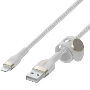 Belkin ﻿Boost↑Charge™ USB-A-zu-Lightning-Kabel aus geflochtenem Silikon - 1 Meter - Weiß