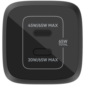 Belkin ﻿Boost↑Charge™ GaN Pro Adapter 2 Ports - USB-C - 65 W - Schwarz