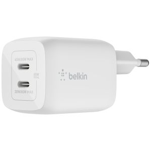 Belkin Boost↑Charge™ GaN Pro Adapter 2 Ports mit USB-C-Kabel - USB-C 65 W - Weiß