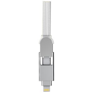 Rolling Square inCharge® XL 6-in-1-Schnellladekabel - 30 cm - White