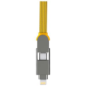 Rolling Square inCharge® XL 6-in-1-Schnellladekabel - 2 Meter - Yellow