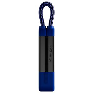 Rolling Square inCharge® X 6-in-1 Schlüsselanhänger-Ladeanschluss - Sapphire Blue