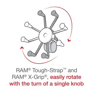 RAM Mounts ﻿Tough-Strap, Handyhalterung für Fahrrad /Motorrad/Scooter – Universal – Groß – Schwarz