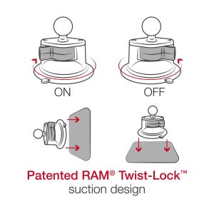 RAM Mounts ﻿Twist-Lock Telefonhalter Auto - Universell - Groß - Schwarz
