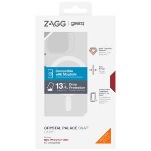 ZAGG Crystal Palace Case MagSafe für das iPhone 13 Mini - Transparent