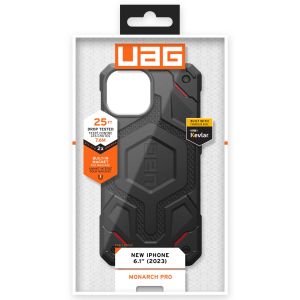 UAG Monarch Pro Backcover für das iPhone 15 - Kevlar Black