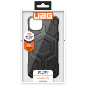 UAG Monarch Pro Backcover für das iPhone 15 Plus - Carbon Fiber