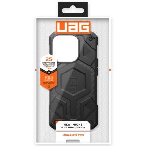 UAG Monarch Pro Backcover für das iPhone 15 Pro - Carbon Fiber