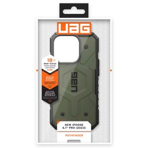 UAG Pathfinder Case MagSafe für das iPhone 15 Pro - Olive Drab