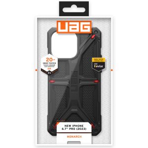 UAG Monarch Backcover für das iPhone 15 Pro Max - Kevlar Black