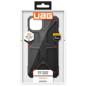 UAG Monarch Backcover für das iPhone 15 Plus - Kevlar Black