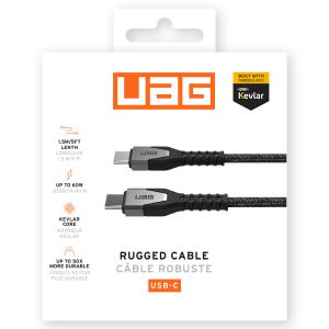 UAG Kevlar® Kern USB-C zu USB-C Ladekabel - 1,5 Meter - Schwarz / Grau