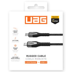 UAG Kevlar® Kern USB-C zu Lightning Ladekabel - 1,5 Meter - Schwarz / Grau