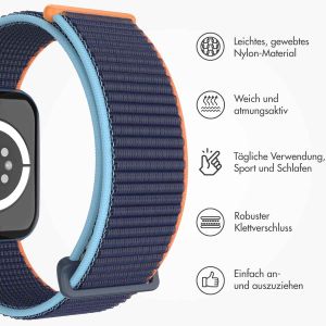 iMoshion Nylon-Armband⁺ für die Apple Watch Series 1-9 / SE / Ultra (2) - 42/44/45/49 mm - Dark Navy Blue