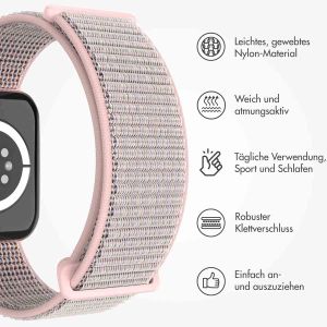 iMoshion Nylon-Armband⁺ für die Apple Watch Series 1-9 / SE / Ultra (2) - 42/44/45/49 mm - Pink Sand