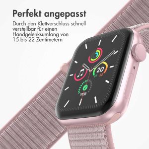 iMoshion Nylon-Armband⁺ für die Apple Watch Series 1-9 / SE / Ultra (2) - 42/44/45/49 mm - Light Pink
