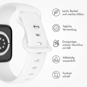 iMoshion Silikonband⁺ für die Apple Watch Series 1-9 / SE - 38/40/41 mm - White - Größe S/M