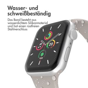 iMoshion Silikonband⁺ für die Apple Watch Series 1-9 / SE - 38/40/41 mm - Stone - Größe S/M